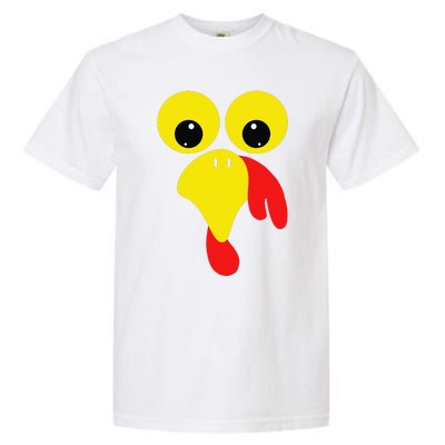 Funny Turkey Face For Thanksgiving Family Costume Garment-Dyed Heavyweight T-Shirt