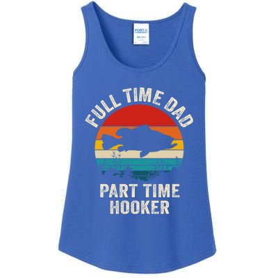 Full Time Fishing Dad Gift Ladies Essential Tank