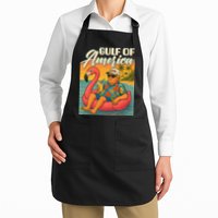 Funny Trump Flamingo Float Gulf Of US America Beach Lover Apron