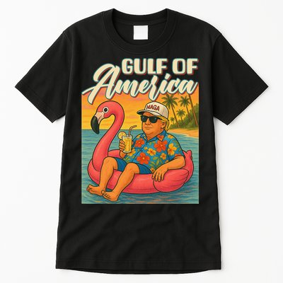 Funny Trump Flamingo Float Gulf Of US America Beach Lover Tall T-Shirt