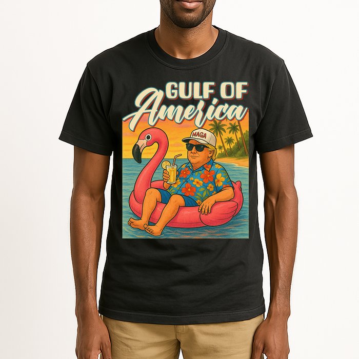 Funny Trump Flamingo Float Gulf Of US America Beach Lover Tall T-Shirt