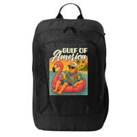 Funny Trump Flamingo Float Gulf Of US America Beach Lover City Backpack