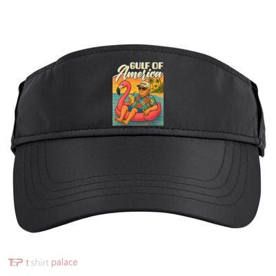 Funny Trump Flamingo Float Gulf Of US America Beach Lover Adult Drive Performance Visor