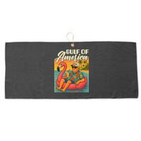 Funny Trump Flamingo Float Gulf Of US America Beach Lover Large Microfiber Waffle Golf Towel