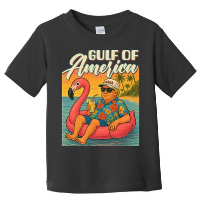 Funny Trump Flamingo Float Gulf Of US America Beach Lover Toddler T-Shirt