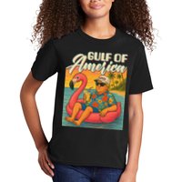 Funny Trump Flamingo Float Gulf Of US America Beach Lover Kids T-Shirt