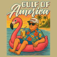 Funny Trump Flamingo Float Gulf Of US America Beach Lover Performance Shirt