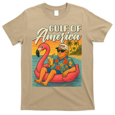 Funny Trump Flamingo Float Gulf Of US America Beach Lover T-Shirt