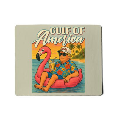 Funny Trump Flamingo Float Gulf Of US America Beach Lover Mousepad