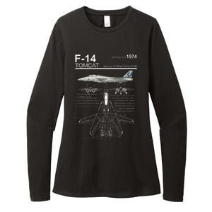 F14 Tomcat Fighter Jet Diagram Womens CVC Long Sleeve Shirt