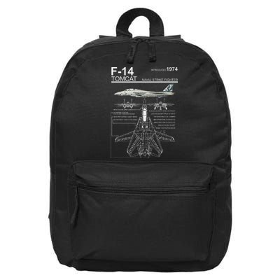F14 Tomcat Fighter Jet Diagram 16 in Basic Backpack