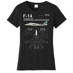 F14 Tomcat Fighter Jet Diagram Women's T-Shirt