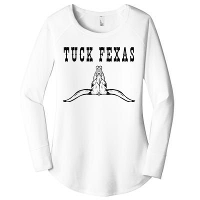 Funny Tuck Fexas Vintage Horns Down Women's Perfect Tri Tunic Long Sleeve Shirt