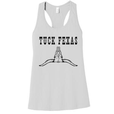 Funny Tuck Fexas Vintage Horns Down Women's Racerback Tank