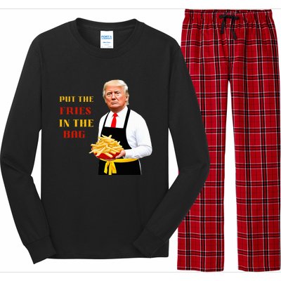 Funny Trump Fast Food Put The Fries In The Bag 2024 Long Sleeve Pajama Set