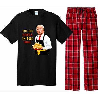 Funny Trump Fast Food Put The Fries In The Bag 2024 Pajama Set