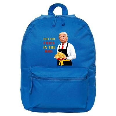 Funny Trump Fast Food Put The Fries In The Bag 2024 16 in Basic Backpack