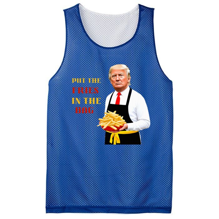 Funny Trump Fast Food Put The Fries In The Bag 2024 Mesh Reversible Basketball Jersey Tank