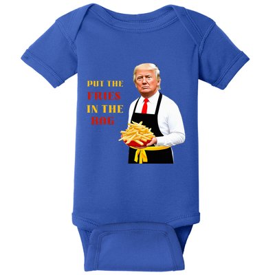 Funny Trump Fast Food Put The Fries In The Bag 2024 Baby Bodysuit