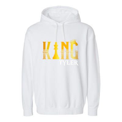 Funny Tyler First Name Great Gift King Tyler Meaningful Gift Garment-Dyed Fleece Hoodie