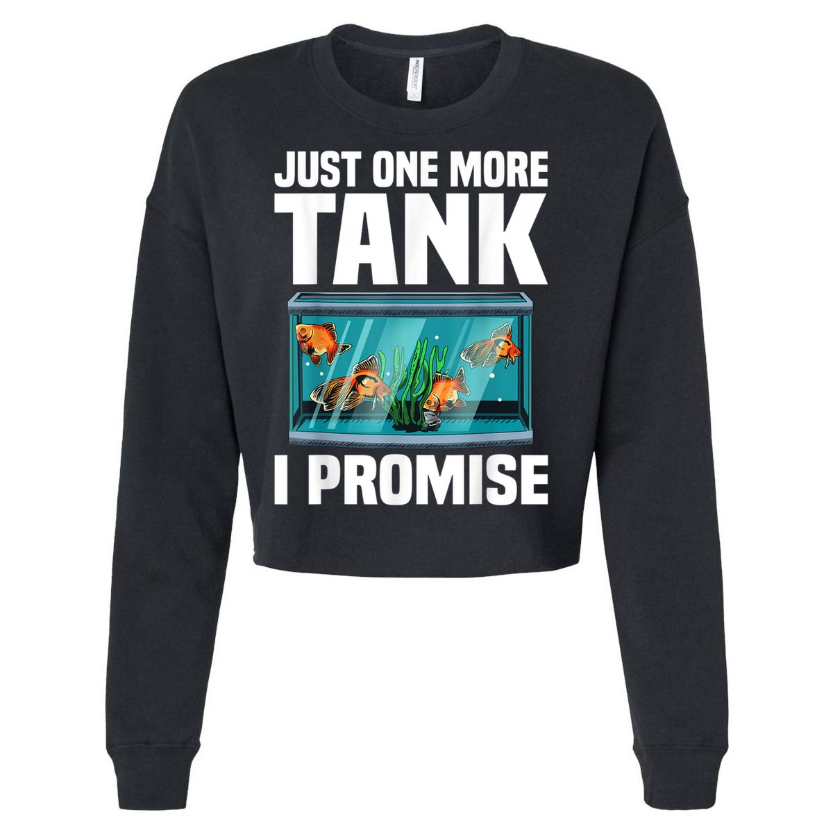 Fish Tank Fishkeeping Cropped Pullover Crew