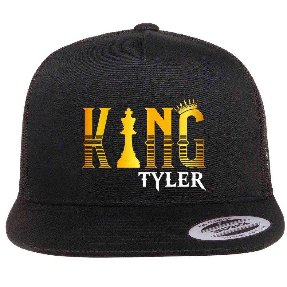 Funny Tyler First Name Cute Gift King Tyler Gift Flat Bill Trucker Hat
