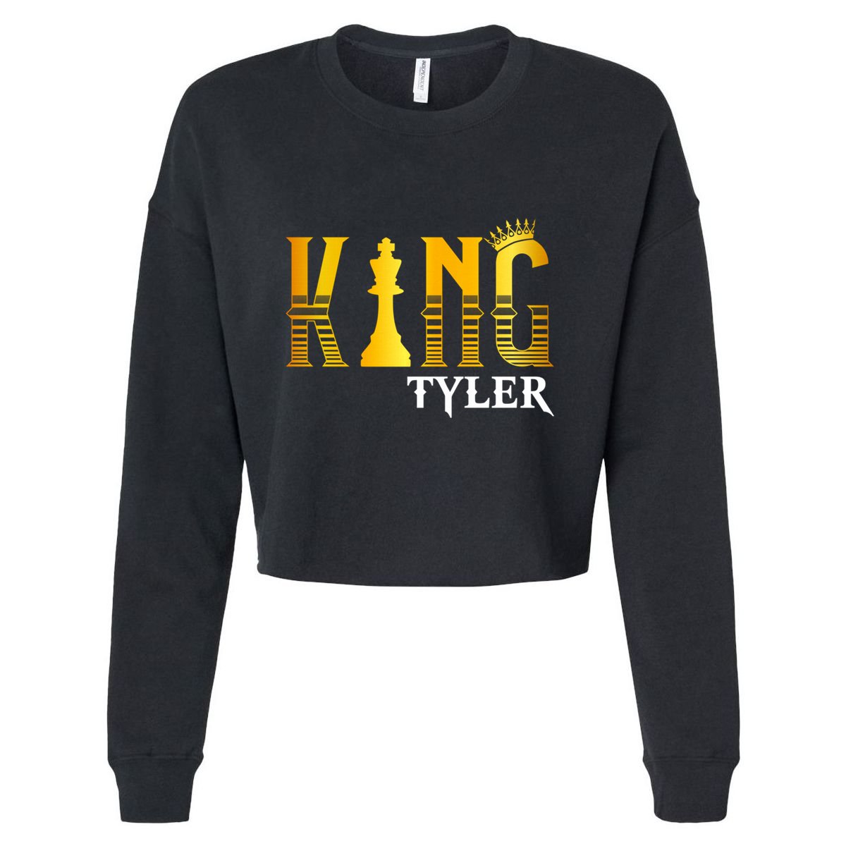 Funny Tyler First Name Cute Gift King Tyler Gift Cropped Pullover Crew