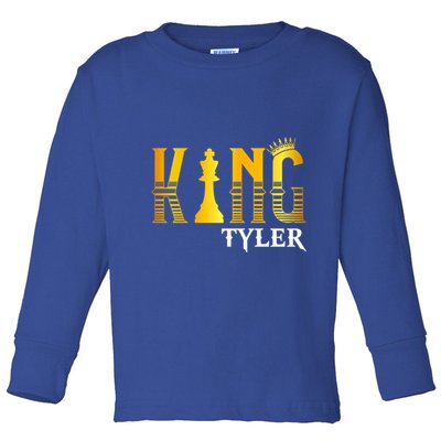 Funny Tyler First Name Cute Gift King Tyler Gift Toddler Long Sleeve Shirt