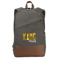 Funny Tyler First Name Cute Gift King Tyler Gift Cotton Canvas Backpack