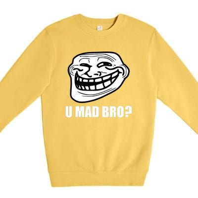 Funny Troll Face U Mad New Premium Crewneck Sweatshirt