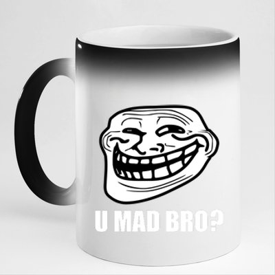 Funny Troll Face U Mad New 11oz Black Color Changing Mug