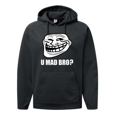 Funny Troll Face U Mad New Performance Fleece Hoodie