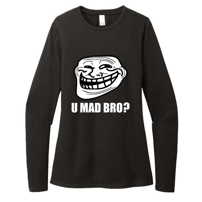 Funny Troll Face U Mad New Womens CVC Long Sleeve Shirt