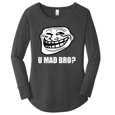 Funny Troll Face U Mad New Women's Perfect Tri Tunic Long Sleeve Shirt