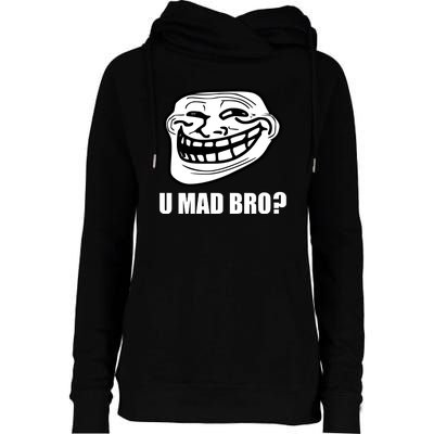 Funny Troll Face U Mad New Womens Funnel Neck Pullover Hood