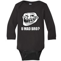 Funny Troll Face U Mad New Baby Long Sleeve Bodysuit