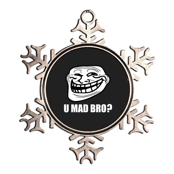 Funny Troll Face U Mad New Metallic Star Ornament