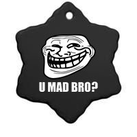 Funny Troll Face U Mad New Ceramic Star Ornament