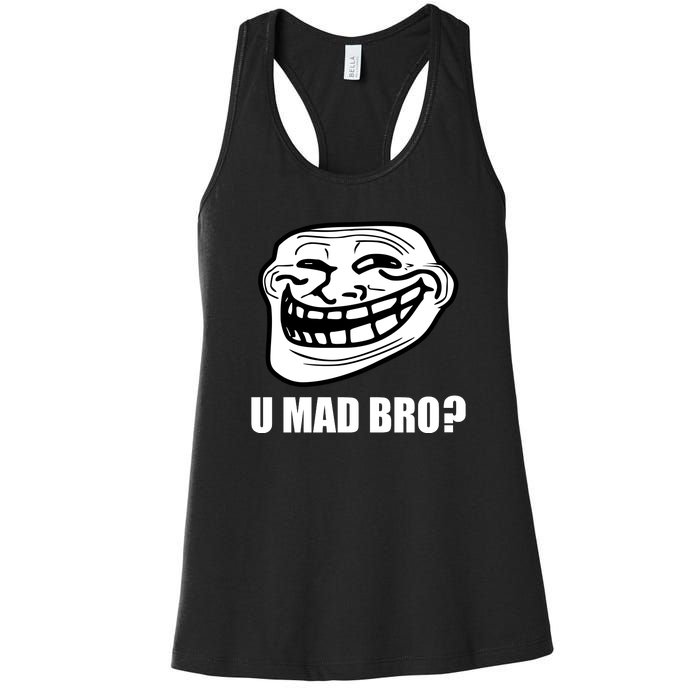 Funny Troll Face U Mad New Women's Racerback Tank