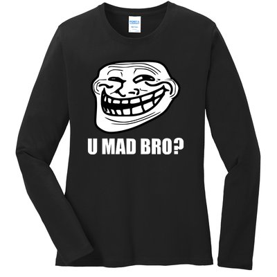 Funny Troll Face U Mad New Ladies Long Sleeve Shirt