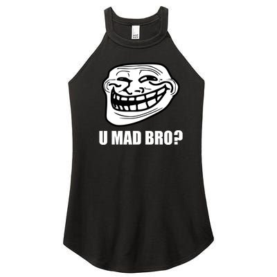 Funny Troll Face U Mad New Women's Perfect Tri Rocker Tank