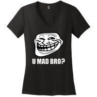 Funny Troll Face U Mad New Women's V-Neck T-Shirt