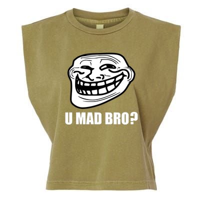 Funny Troll Face U Mad New Garment-Dyed Women's Muscle Tee