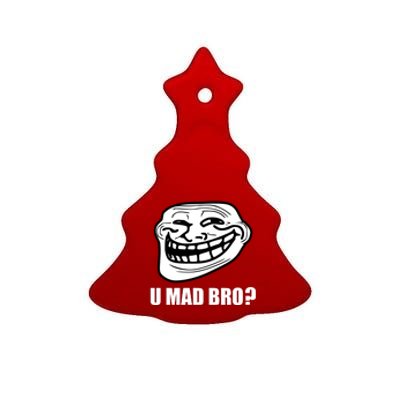 Funny Troll Face U Mad New Ceramic Tree Ornament