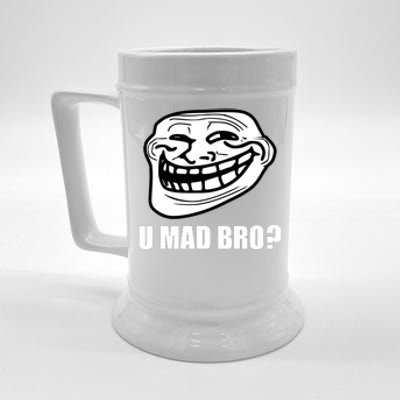 Funny Troll Face U Mad New Beer Stein