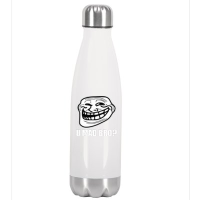 Funny Troll Face U Mad New Stainless Steel Insulated Water Bottle