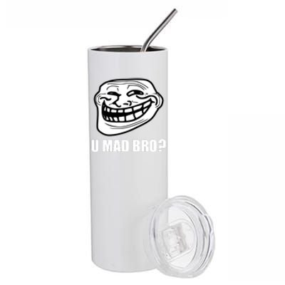 Funny Troll Face U Mad New Stainless Steel Tumbler