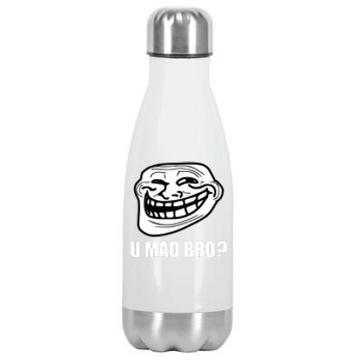 Funny Troll Face U Mad New Stainless Steel Insulated Water Bottle