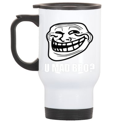 Funny Troll Face U Mad New Stainless Steel Travel Mug