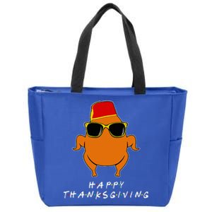 Funny Thanksgiving Friends Turkey  Zip Tote Bag